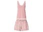 Rosa Damenpyjama mit Spitzen-Camisole-Top und Shorts mit Blumenmuster.
