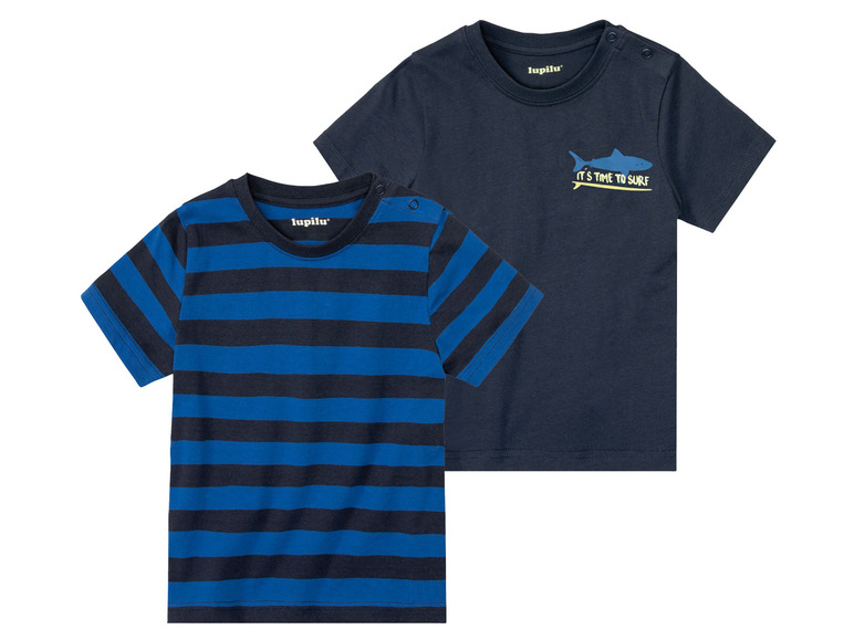 Gehe zu Vollbildansicht: lupilu® Kleinkinder Jungen T-Shirt, 2 Stück, weiche Single-Jersey-Qualität - Bild 19