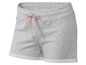 Graue Jogging Shorts mit rosa Kordel