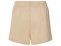 Beige Strickshorts mit Gummizug.