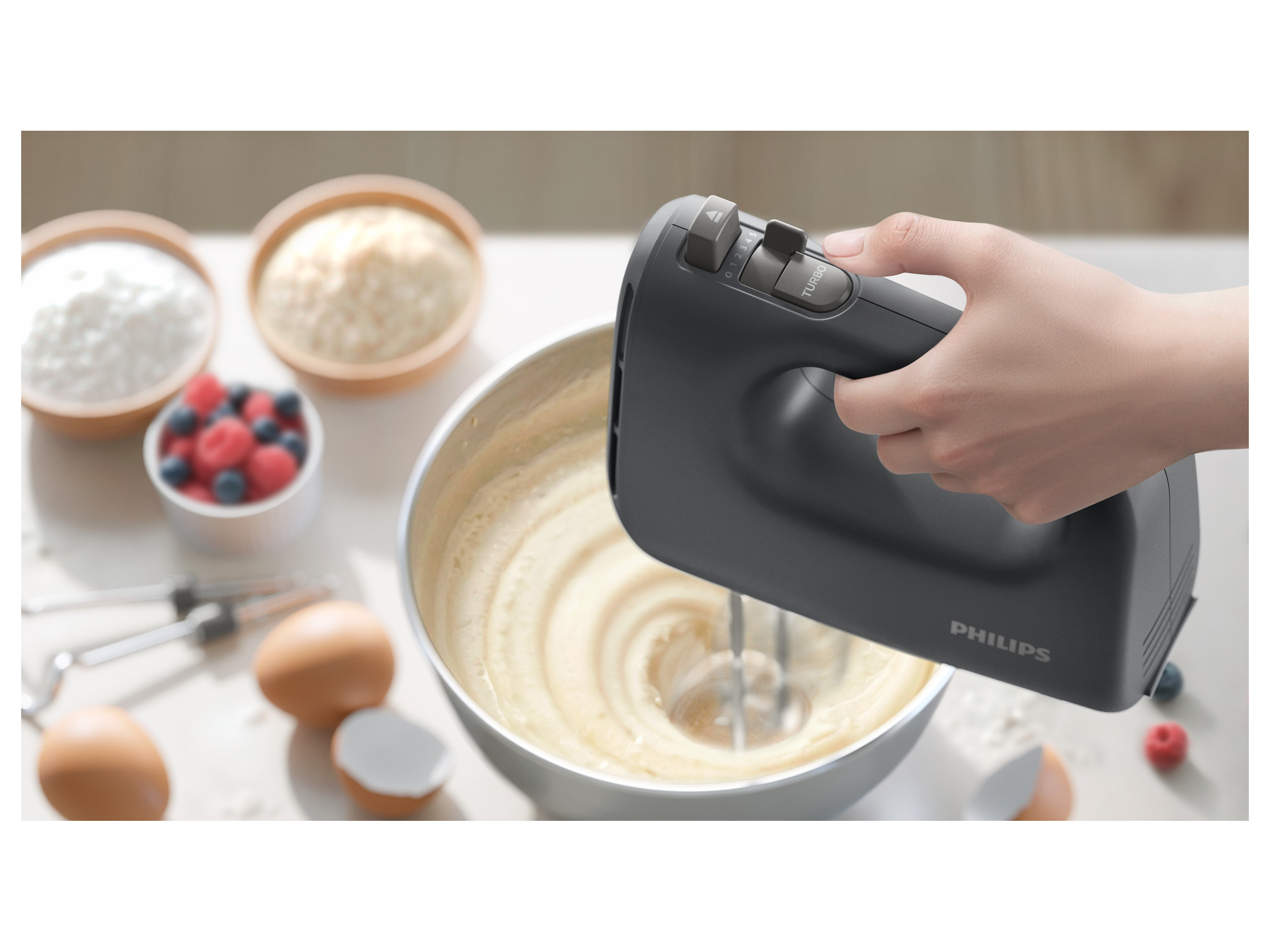 Thumbnail - PHILIPS Handmixer 1000 Series HR3739/00