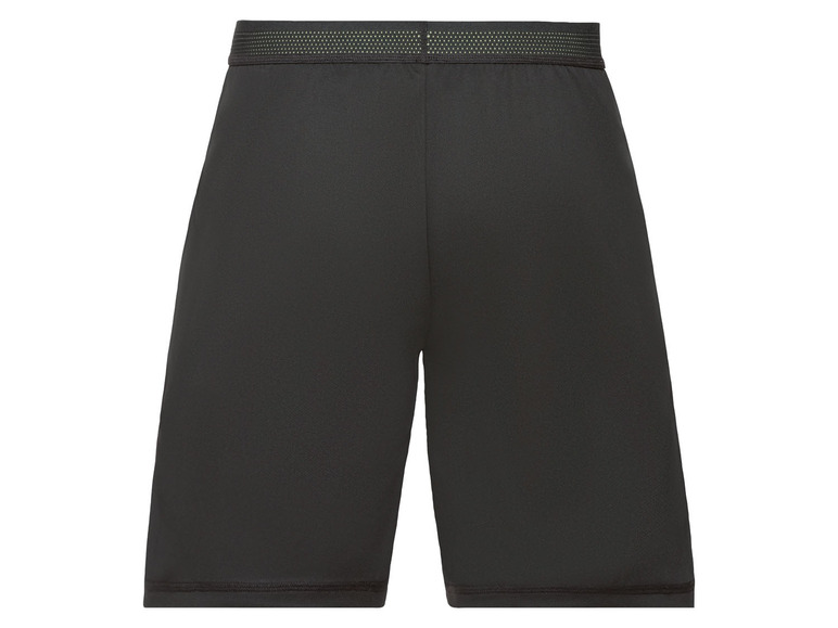 Schwarze Sport Shorts mit grünem Bund