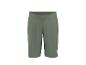 Grüne Sweatshorts mit Kordelzug in der Taille und kleinem Logo am Bein.