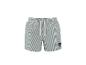 Gestreifte Badeshorts für Herren mit Kordelzug in der Taille und Aufnäher.