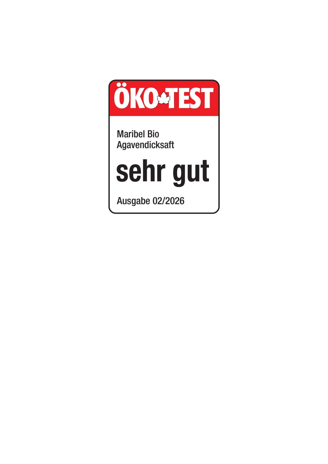 ÖKO-TEST Siegel: sehr gut, Ausgabe 02/2026
