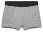 Graue Boxershorts mit schwarzem Bund.