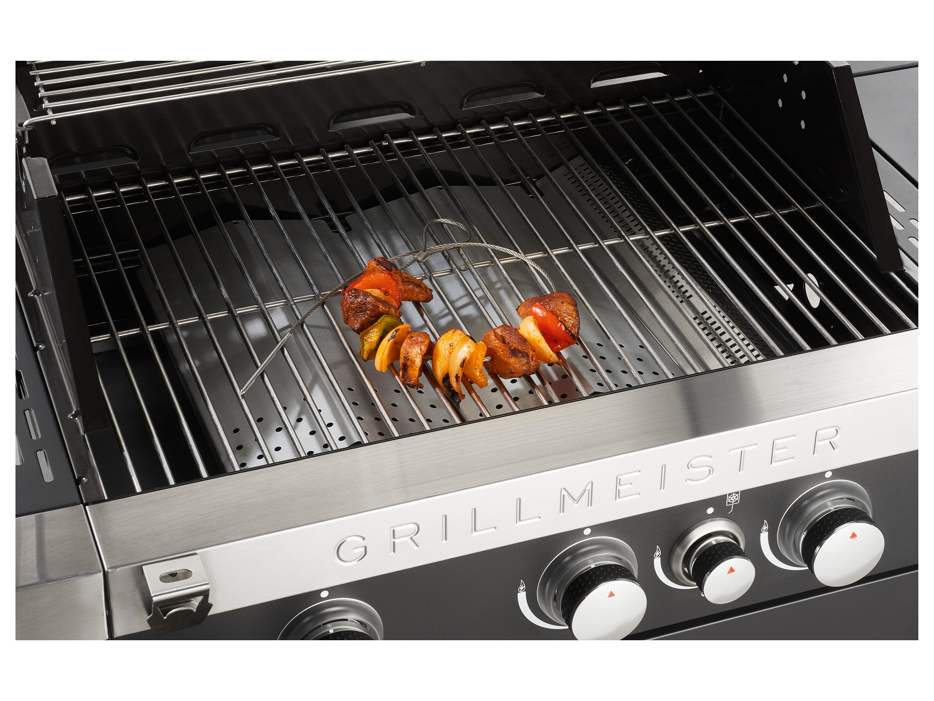 GRILLMEISTER Grillspießeset Edelstahl (Flexibler Spieß) – Bild 2 von 2