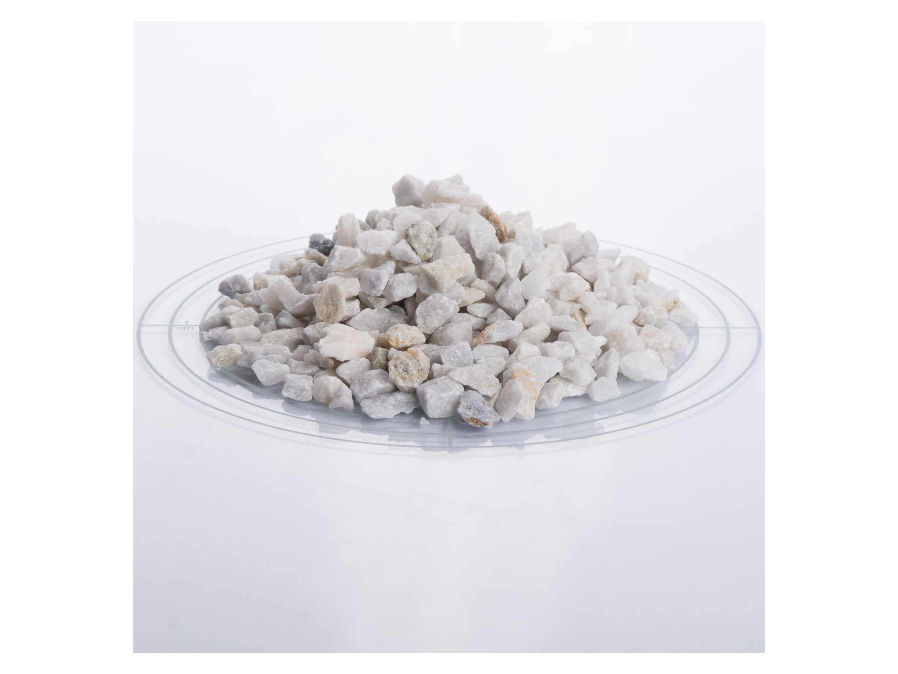SCHICKER MINERAL Marmor Ziersplitt (8-16 mm, 25 kg, Weiß) – Bild 2 von 3