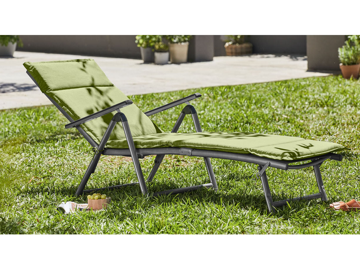 Thumbnail - LIVARNO home Polsterauflage Liege mit Stehsaum 190 x 58 x 4 cm (Grün)