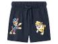 Dunkelblaue Kinder-Shorts mit Paw Patrol-Prints von Chase und Rubble.