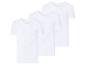 Dreierpack weiße Kurzarm-T-Shirts mit V-Ausschnitt.