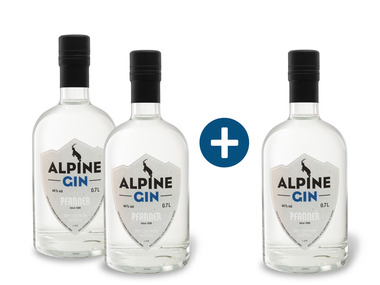 2+1 Paket Pfanner Alpine Gin 44% Vol mit Geschenkbox