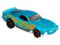 Ein blaues Hot Wheels Auto mit Flammen