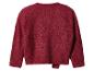 Roter gerippter Strickpullover mit langen Ärmeln