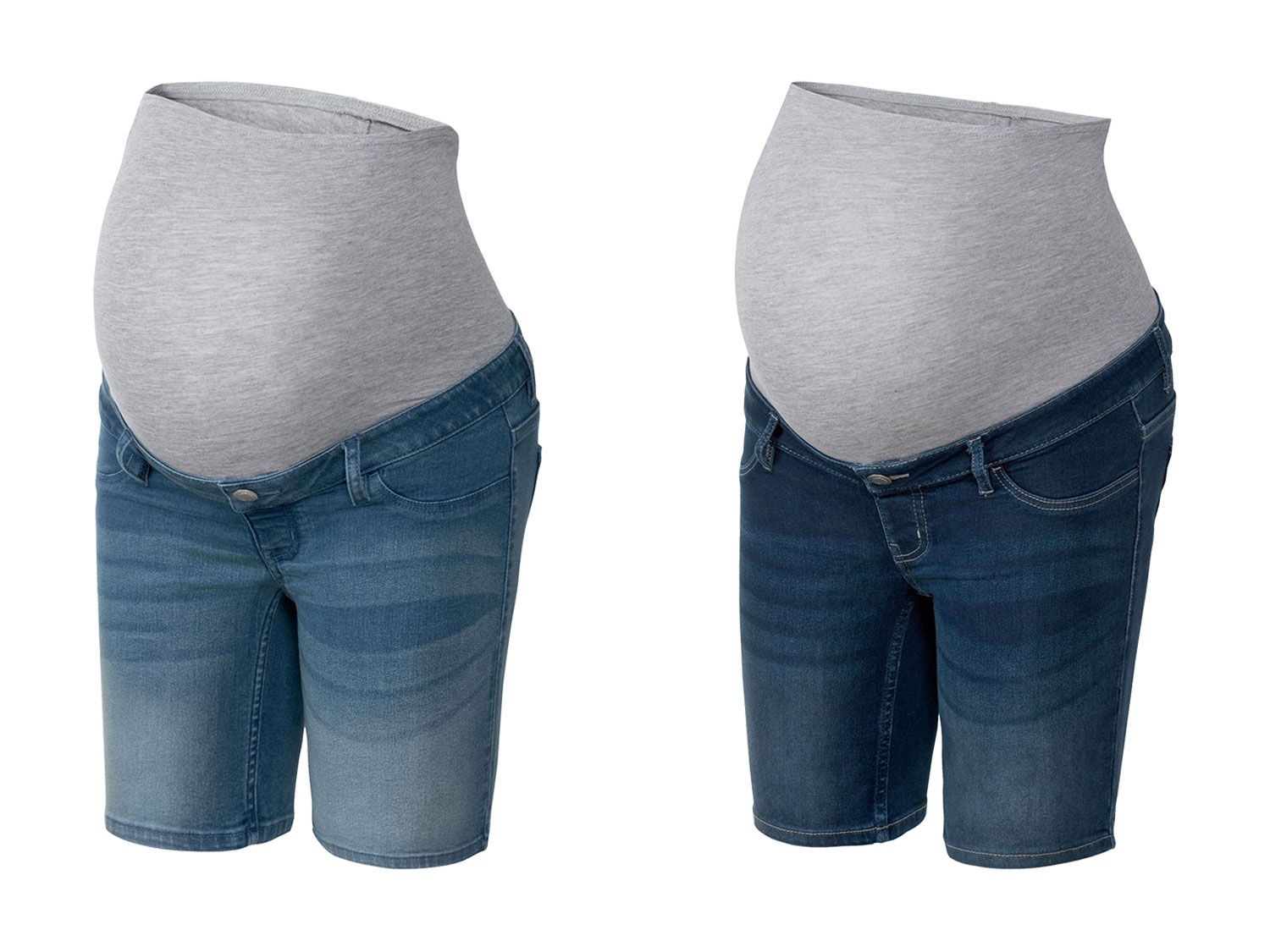 esmara® Damen Umstands-Jeansshort mit elastischem Bauchband