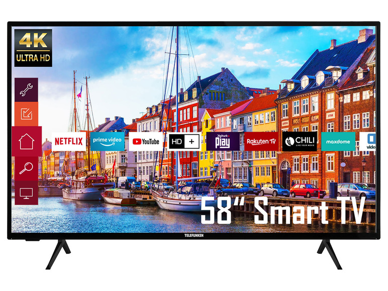 Gehe zu Vollbildansicht: TELEFUNKEN Fernseher UHD Smart TV HD+ Works with Alexa / OK Google, große Auswahl an Apps - Bild 26