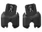 Schwarze Adapter für Kinderwagen und Babyschale
