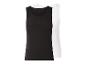 Gerippte Tanktops in Schwarz und Weiß