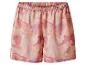 Damen-Shorts mit Aquarellmuster in Rosa- und Orangetönen