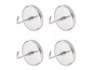 Vier magnetische Haken mit einem Haken-Design.
