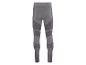 Graue nahtlose Sportleggings mit dunkleren grauen Akzenten