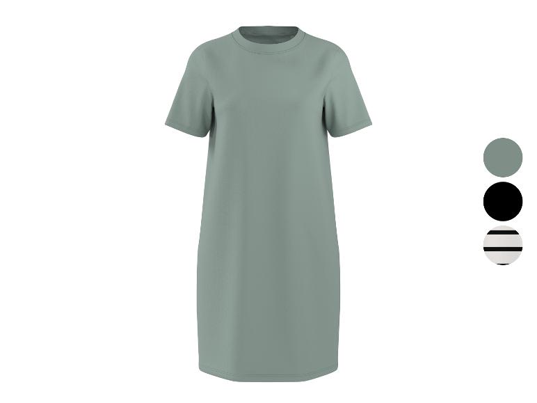 Damen-T-Shirt-Kleid in Mintgrün, mit schwarzen und gestreiften Optionen