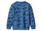 Blaues Kinder-Sweatshirt mit schwarzem Skateboard-Print, Rückansicht