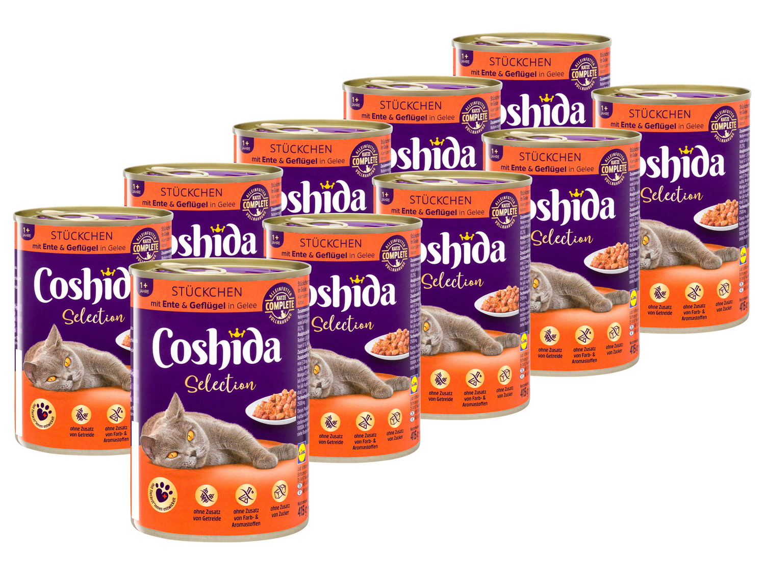 Coshida Selection Katzenvollnahrung mit Ente & Geflüge…