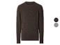 Brauner Langarm-Herrenpullover, mit Farboptionen Braun und Grau.