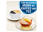 Eine Tasse Kaffee und Tee für ein besseres Aroma.