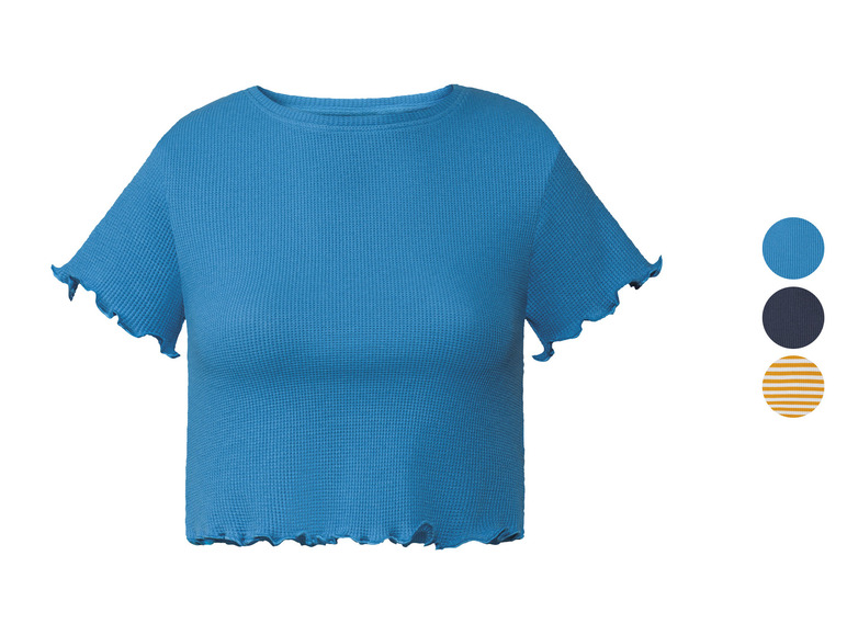 Gehe zu Vollbildansicht: esmara® Damen T-Shirt mit Waffelstruktur - Bild 1
