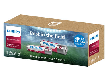 PHILIPS - Power Alkaline Batterien, 52 Stück 