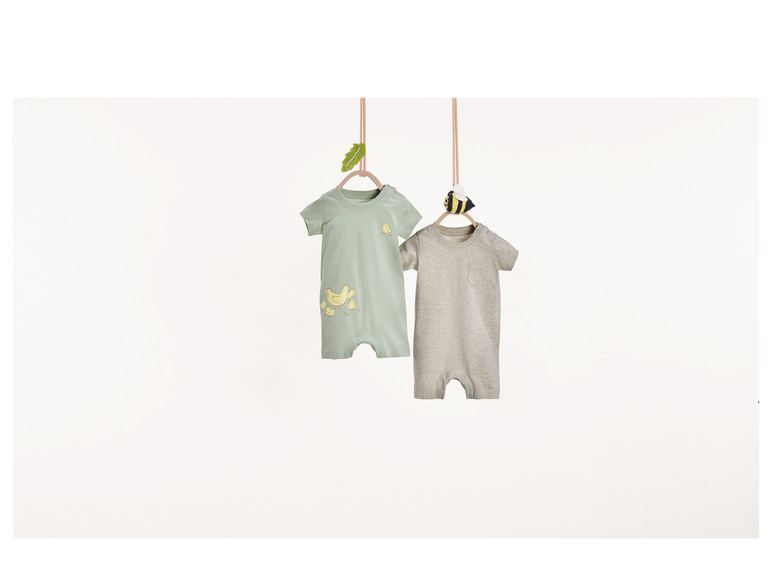 Gehe zu Vollbildansicht: lupilu® Baby Pyjama, 2 Stück, aus reiner Bio-Baumwolle - Bild 21