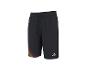Schwarze Sporthose mit Kordelzug in der Taille und farbigen Streifendetails an der Seite.
