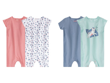 lupilu Baby Mädchen Pyjama, kurz, 2 Stück, aus reiner Bio-Baumwolle