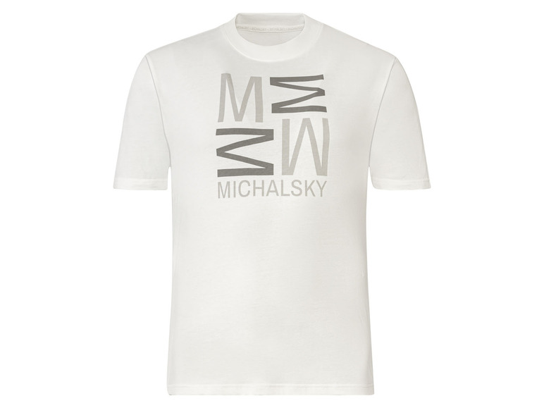 Gehe zu Vollbildansicht: Michalsky Herren T-Shirt, mit Logo Applikation - Bild 4