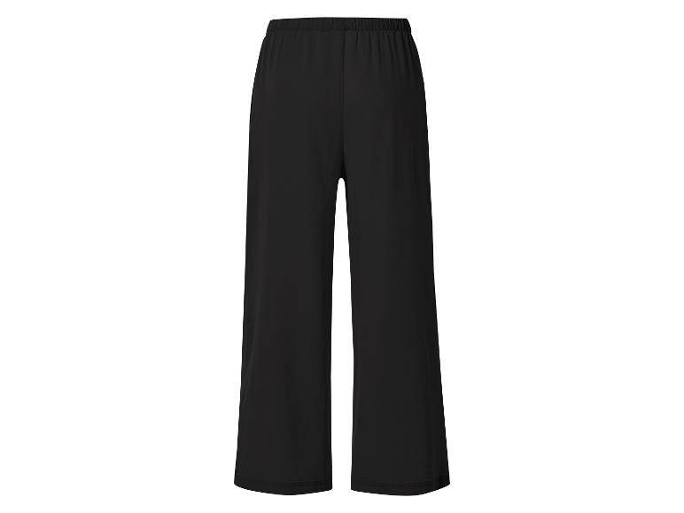 Elegante, schwarze weite Hose.