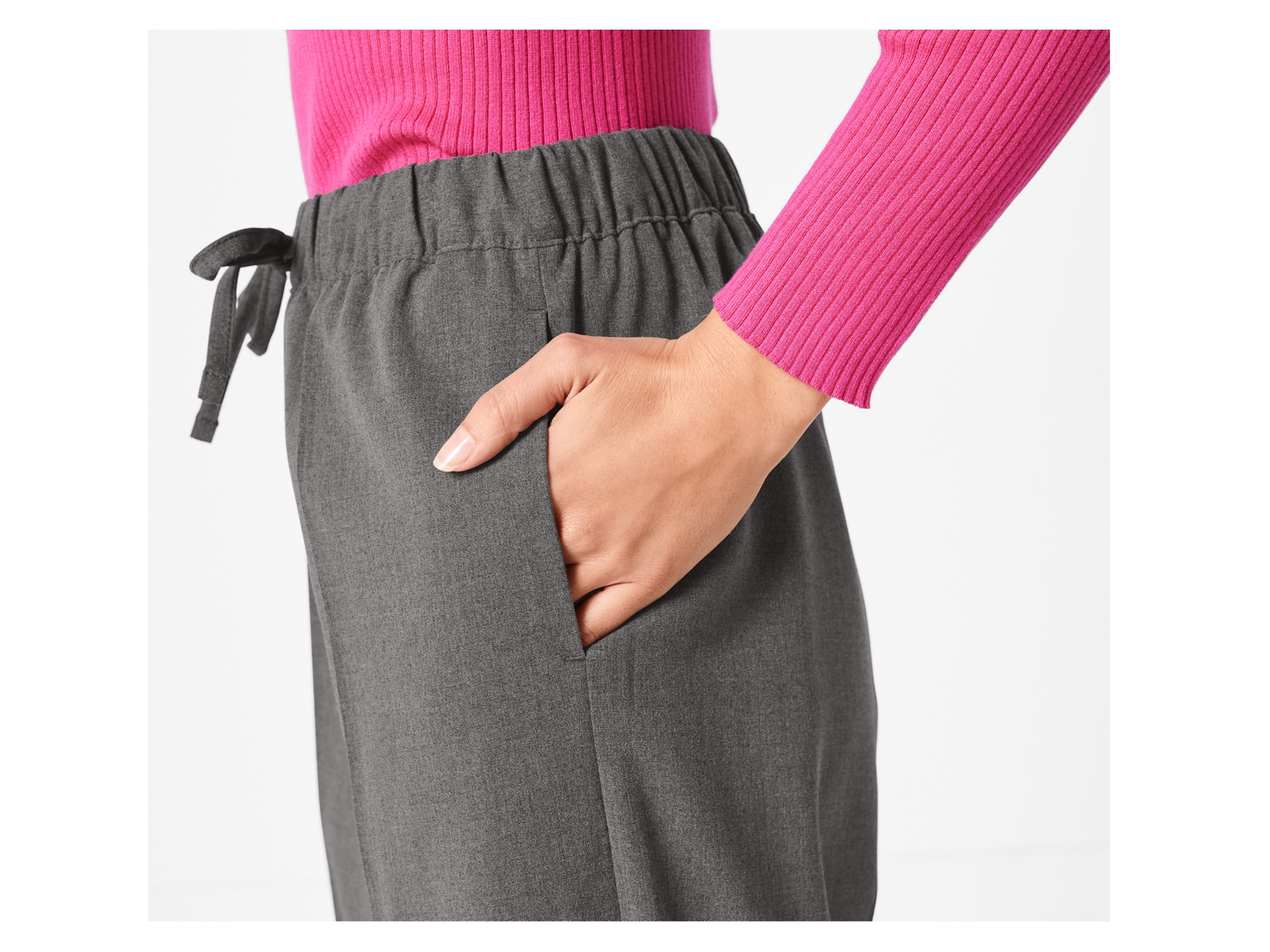 Thumbnail - esmara® D Hose wide leg GRS PES/CV/EL (Grau, L(44/46))