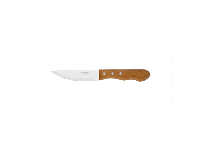 Steakmesser mit gezackter Klinge und Holzgriff