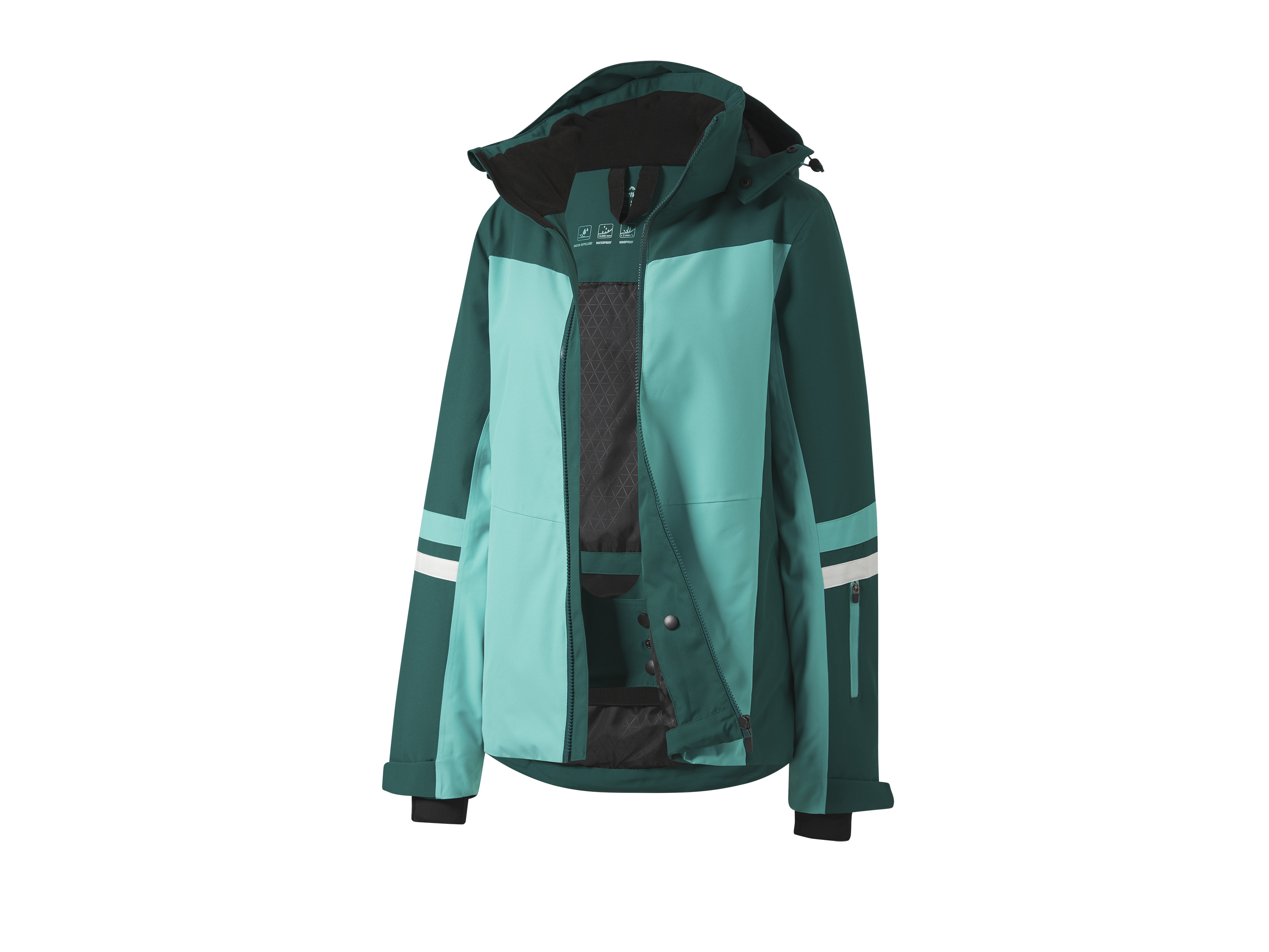 CRIVIT Damen Skijacke (türkis/grün/weiß, XS(32/34)) | 04055334988827