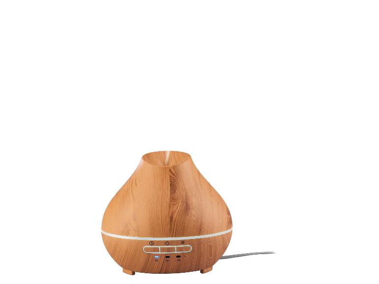 Heller Holz-Aroma-Diffusor mit Bedienelementen