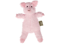 Rosa Plüschschwein mit einem 'Max's World'-Etikett an der Seite.