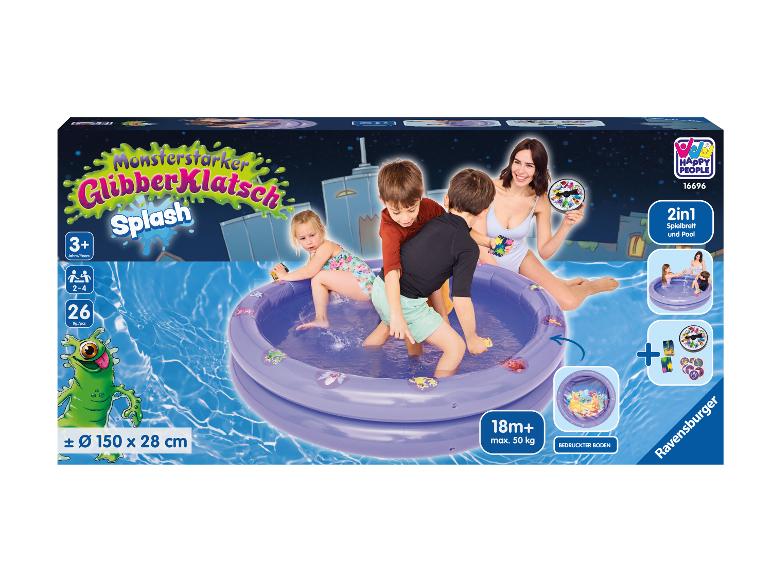 Ravensburger GlibberKlatsch Splash 2-in-1 aufblasbarer Pool und Brettspiel für Kinder.