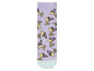 Lila Socken mit Snoopy-Motiv.