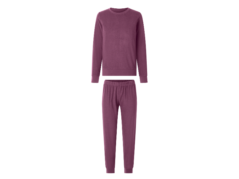 ESMARA® Damen Frottee-Pyjama, lang, in Lila