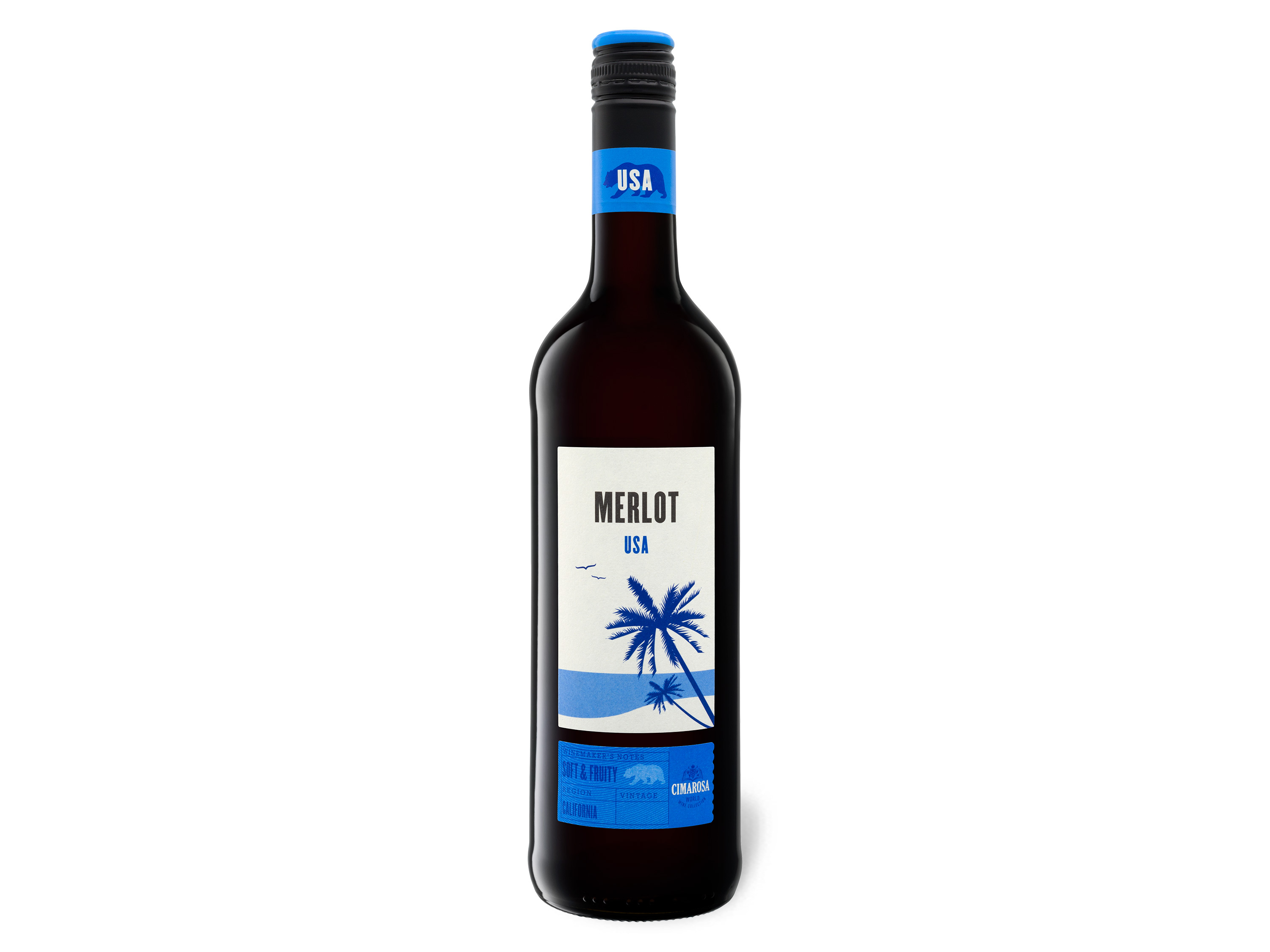 CIMAROSA Merlot California halbtrocken, Rotwein 2020 Wein & Spirituosen Lidl DE