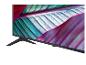 LG Fernseher mit Nahaufnahme einer rosa und grünen Blattstruktur.