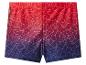 Jungen-Badehose mit Spinnennetz-Muster und rot-blauem Farbverlauf