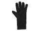 Schwarze Fingerlose Handschuhe.