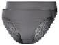 Zwei graue Slips mit Spitze.